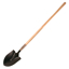 Show details for Round Point Shovel with Long Wood Handle Picture of Round Point Shovel with Long Wood Handle