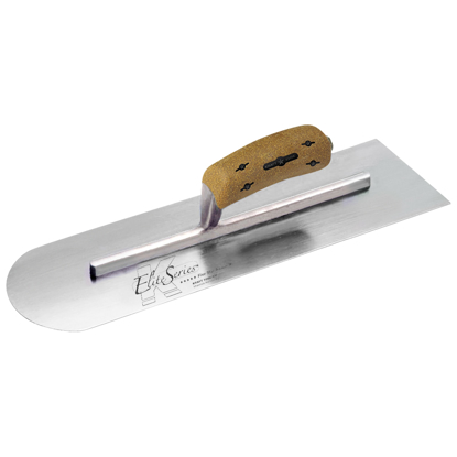 Picture of Elite Series Five Star™ 16" x 4" Carbon Steel Round Front/Square Back Trowel with Cork Handle
