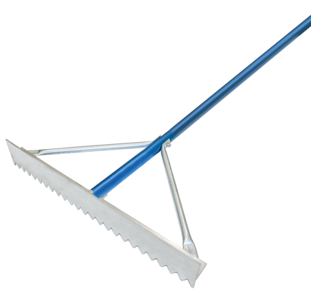 Picture of 24" Magnesium Asphalt Rake with 7' Blue Handle