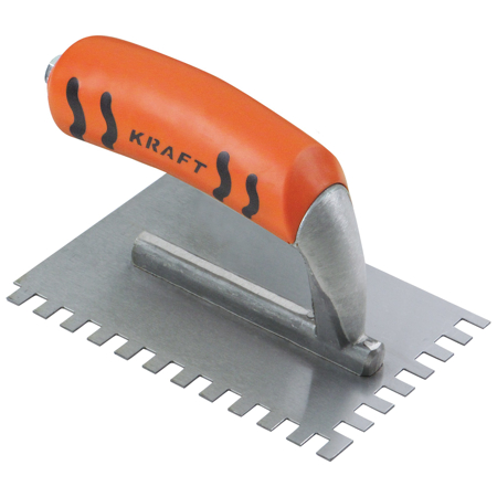 Picture of 1/4" x 1/4" x 1/4" Square-Notch Midget Trowel with ProForm® Handle