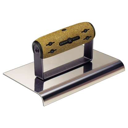 Picture of 8" x 8"  1/4"R Elite Series Five Star™ Stainless Steel Cement Edger with Cork Handle