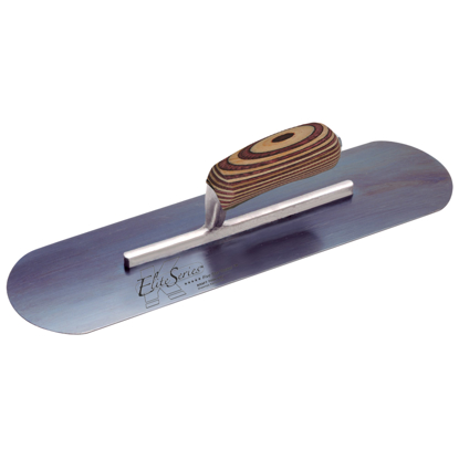 Picture of Elite Series Five Star™ 20" x 5" Blue Steel Pool Trowel with Laminated Wood Handle on a 11-5/8" Short Shank