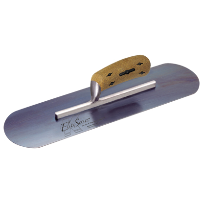 Picture of Elite Series Five Star™ 18" x 5" Blue Steel Pool Trowel with Cork Handle on a  9-5/8" Short Shank