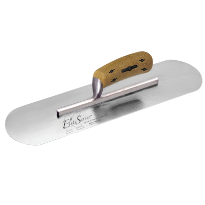 Picture of Elite Series Five Star™ 18" x 5" Carbon Steel Pool Trowel with Cork Handle on a 9-5/8" Short Shank