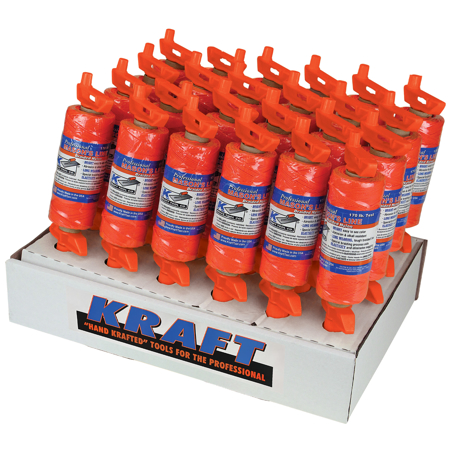 Picture of Fluorescent Orange Braided Nylon Mason's Line - 500' EZ-Winder Display (Qty 24)